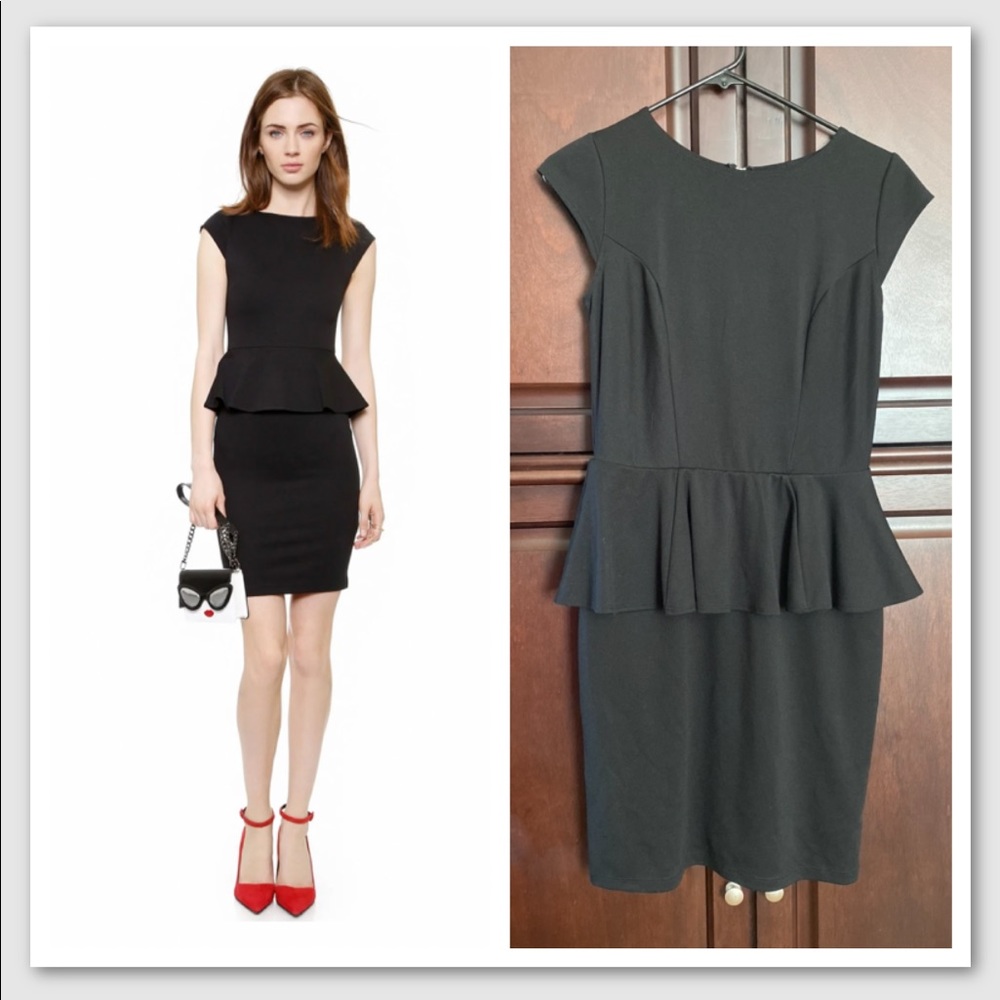 Mossimo (Wasson) Peplum Black Dress Professional Career party Formal Size Small